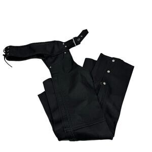 NWOT Genuine Leather braided black leather Chaps